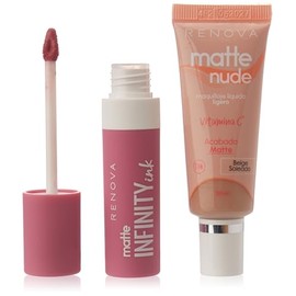 Renova | Labial Líquido Mate Infinity Tono 16 Y Maquillaje Líquido Soleado