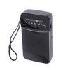 Portable AM FM Radio Black Color Headset Pluggable Built in