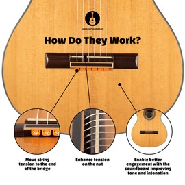 Classical Flamenco Acoustic Guitar Beads in Gloss Orange for Nylon Strings by Alba Guitar Beads