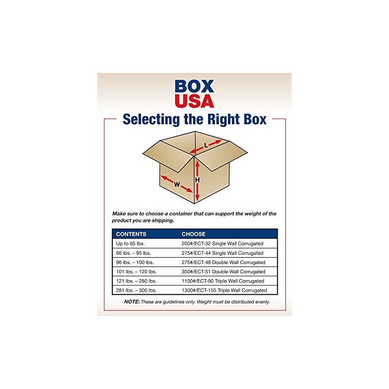 BOX USA B777W Corrugated Boxes, 7" x 7" x 7",