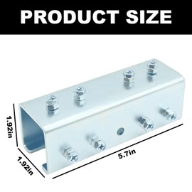 VIKKSAER U Shaped Strut Channel Connector Extend Bracket, 3mm Thickness External Channel Coupler, Metal Strut Channel Joiner for 1-5/8" Wide 1-5/8" Height Strut Channel (2 PCS)