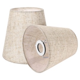 Gadpiparty 2pcs Cloth Lamp Shades Modern Lampshade Linen Burlap Lamp Shades Fabric Lampshade for Table Lamps Linen Bedroom Bedside, Small Lamp Shade, 5.5x5.5x5.1inch