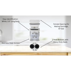 Replacement Pressure Balance Cartridge Compatible with Gerber 97-014, White, Black