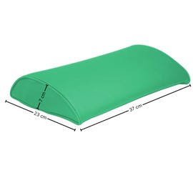 ATC Handels GmbH Lumbar Cushion with Faux Leather Cover 37 x 23 x 7 cm - Neck Support Pillow (Green)