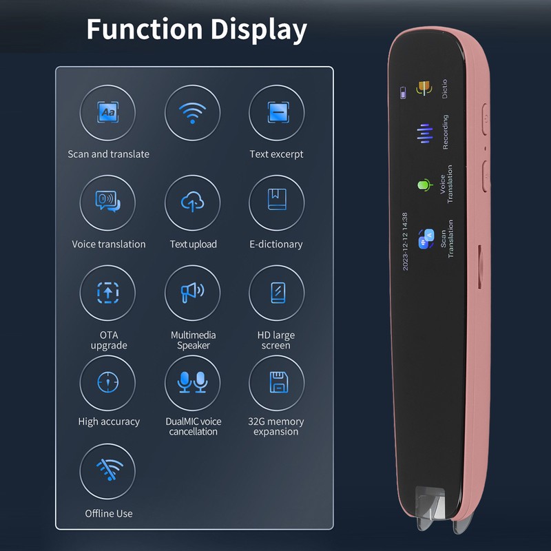 Translation Scanning Pen Support 12 Languages High Speed High Accuracy