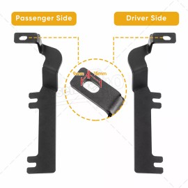 WEISEN WSAYS Hood Hinge Ditch Light Bracket For 19-2022 Chevy Silverado 1500 LT/LTZ