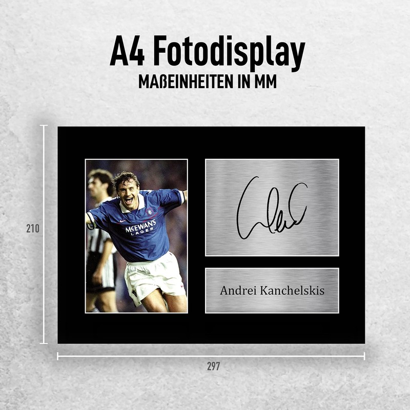 HWC Trading A4 Andrei Kanchelskis Rangers Gifts Printed Autograph Picture