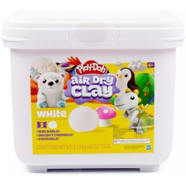 Play-Doh Air-Dry Clay Bucket Arts & Crafts Supplies for Kids 2.5lbs White Bucket