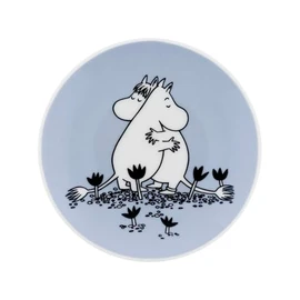 Moomin by ARABIA Classic Mini Plate Plate, 4.1 inches (10.5 cm), Love Blue