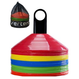 Vertent Football Cones (Set of 50) - Agility Football Cones with Carry Bag and Cone Holder, Perfect for Football and Sports, Training Cones, Sports Cones, Football Cones Training Set, Multisport Cones