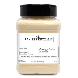 Orange Juice Powder -Tangy and Sweet - Great addition to Baked Goods, Beverages, and Seasonings - Smoothie Ingedient - Non GMO - Gluten Free - Vegan - 8 Ounce Bottle