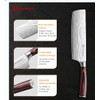 KEEMAKE Nakiri Knife Meat Cleaver: 7 Inch Razor Sharp Chef