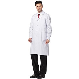 Nideen White Lab Coats Doctor Workwear - Unisex Lab Coat Scrubs for Woman and Man S