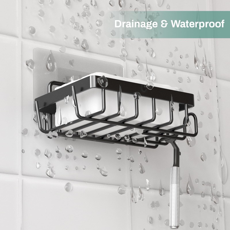Oasiteege Adhesive Soap Bar Holder for Shower Wall, Self Draining