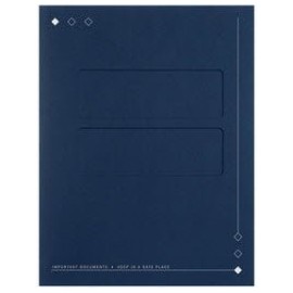 Broker Forms Income Tax Return Folder - Double Window (50 Folders, Size: 8.625" x 11.25", Navy Blue, Feltweave)