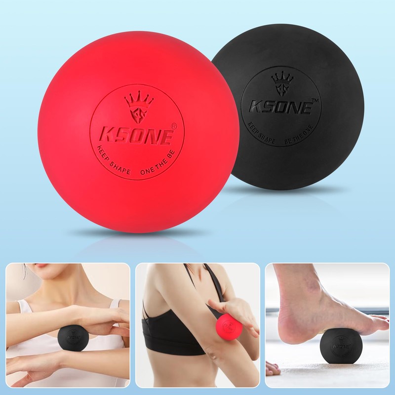 Massage Balls, 2 Pack Lacrosse Massage Balls, Suitable for Myofascial