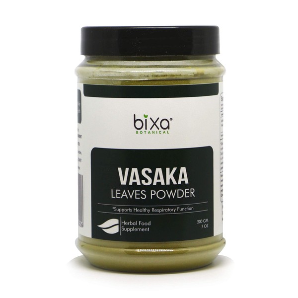 Vasaka Leaf Powder (Adhatoda vasaka) - Potent Bronchodilator | Herbal Supplement (7 Oz / 200g)