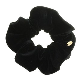 Vingtaine VINGTAINE Color Velour Scrunchie Hair Elastic, Simple Hair Accessory, Autumn/Winter, HS-101-BK - Black