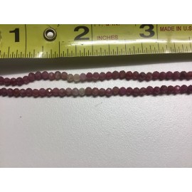 Natural ,shaded ruby ,pink sapphire beads [H] Faceted round 3mm, 13 inch  {B}