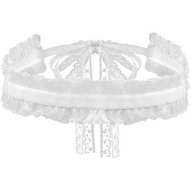 Sacina Gothic White Choker, White Choker for Women, Goth Choker Necklace, Vintage Choker, Victorian Choker, Christmas Jewelry Gift For Women