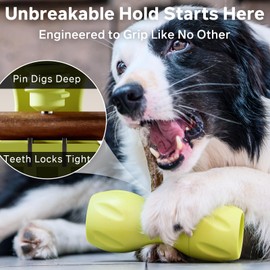 PAWLICKO Bully Stick Holder – Ultimate Durable Dog Chew Holder – Designed for Maximum Grip and Safety – Fits Various Bully Stick and Yak Chew Sizes (Apple Green)