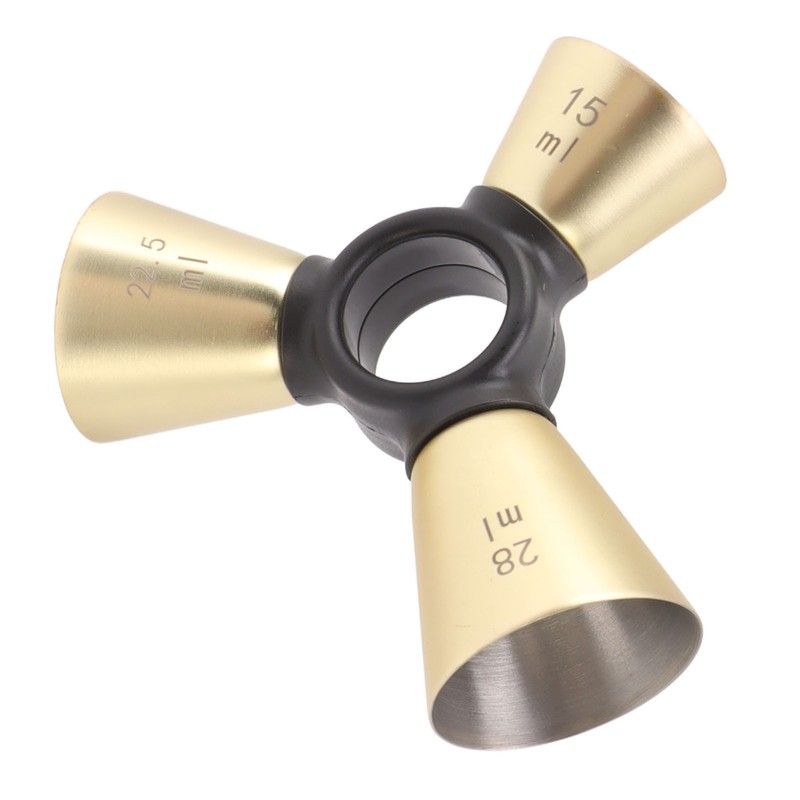 3 End Bar Measuring Cup 304 Stainless Steel Ergonomic Wine
