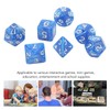 35Pcs Plastic Dice Kit Pearl Pattern White Numbers Polyhedral Dices
