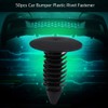 Sunicon Pack of 50 Car Mounting Clips, Universal, Bumper Trim,