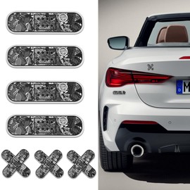 QZTYTY Car Bandaid Sticker, Bumper Stickers for Cars, Funny Cute Auto Cartoon Bandage Stickers with 2 Shapes, Car Accessories Decorative Band-Aid Sticker Universal for Vehicle Truck (Gray)