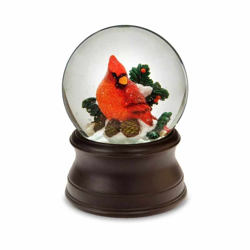 The San Francisco Music Box Company Hand Crafted Cardinal Snow