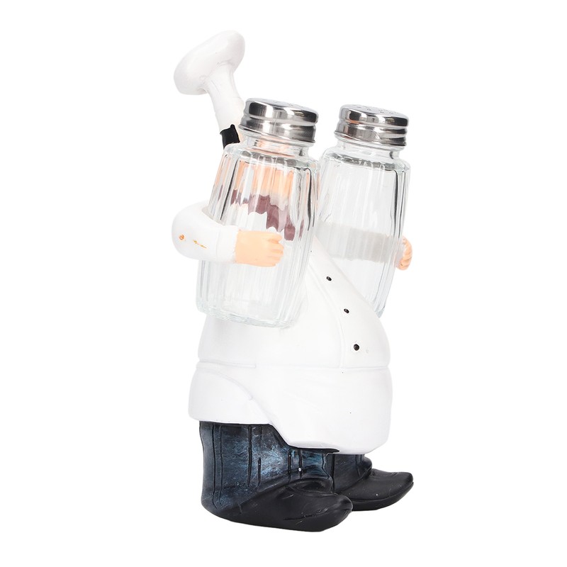 Chef Statue Salt Shakers Set Adorable Statue Vivid Details Resin
