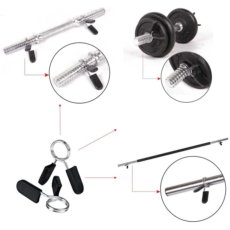 Tiardey 6 Pack Spring Collar Clips 30 mm Dumbbell Barbell