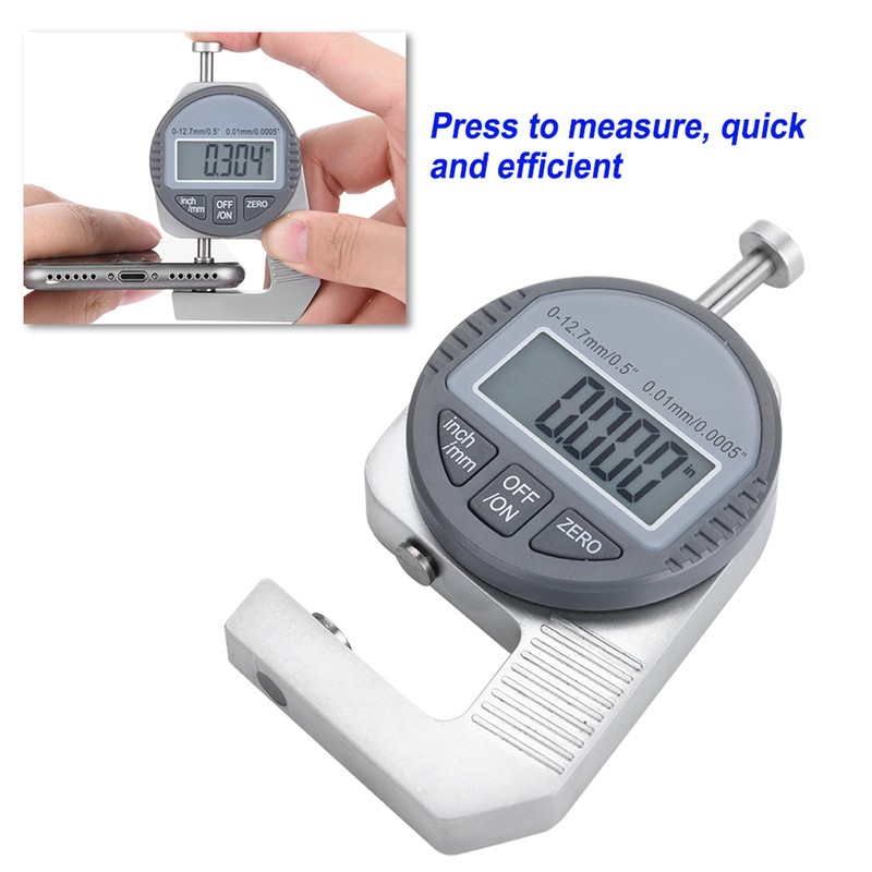 Digital LCD Readout Percentile Thickness Gauge 0-12.7mm/0.5" 0.01mm / 0.0005"