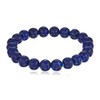 LTC Designs 8 mm Smooth Round Lapis Lazuli Stretch Bracelets,