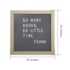 C CRYSTAL LEMON Letter Board by Crystal Lemon, 336 Letters Numbers & Symbols, Felt Letter Board, 10x10 Inches, Changeable Wooden Message Board Sign, Wood Frame, Wall Mount, Free Standing(Gray)
