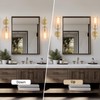 HermnJakk Modern Brass Wall Sconce,18" Gold Wall Sconces,Bathroom Vanity Light