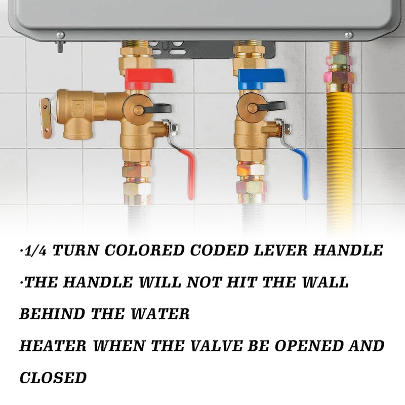 LIULO TOOL 3/4 Inch IPS Isolator Tankless Water Heater Service