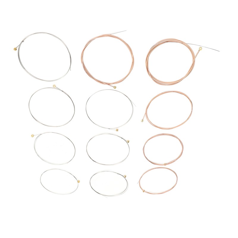12 Pcs Acoustic Guitar Strings 12‑52 Gauge Phosphor Bronze PU