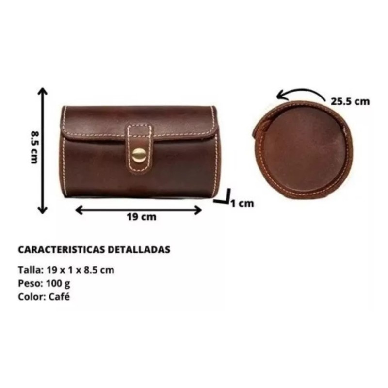 Estuchelandia Estuche De Viaje Elegante De Cuero Para Relojes 2