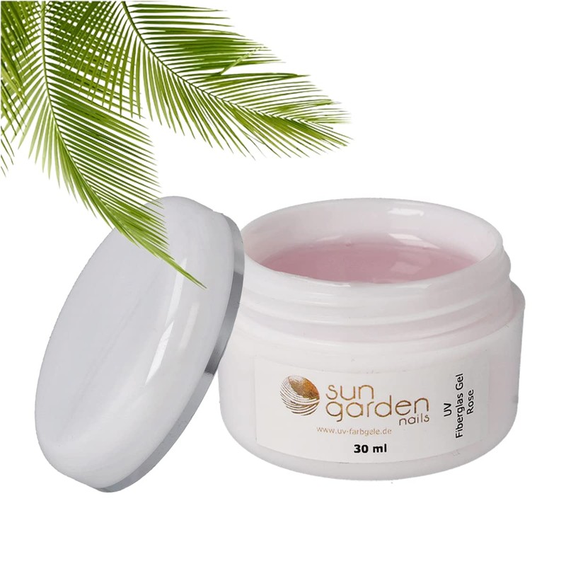 LED-UV Fiberglas Gel ROSE klar 30 ml inkl. Pinselset