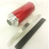 Red CNC Exhaust Can, Strap & Bracket For 110 cc