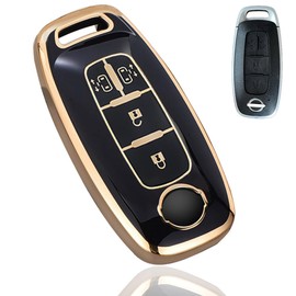 yoshinari Nissan NISSAN Dedicated Aria Sakura X-Trail T33 Series Serena Lukes Double-Sided Sliding Door Key Case Key Holder, Key Case Only, 4 Button Black