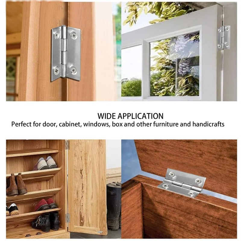 8 Pcs 38mm (1.5 inch) Door Hinges Stainless Steel Hinges