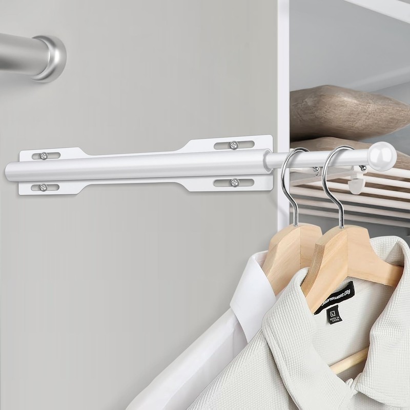 FIRJOY 12" Valet Rod for Closet Pull Out (1 Pack,