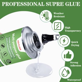 Hzutloer 120Ml(4 OZ) Multifunctional Glue,Universal Super Glue,Instant Super Glue,Heat Resistant,Waterproof,Suitable for Repairing Metal,Wood,Ceramic,Leather,Glass,Metal,Plastic