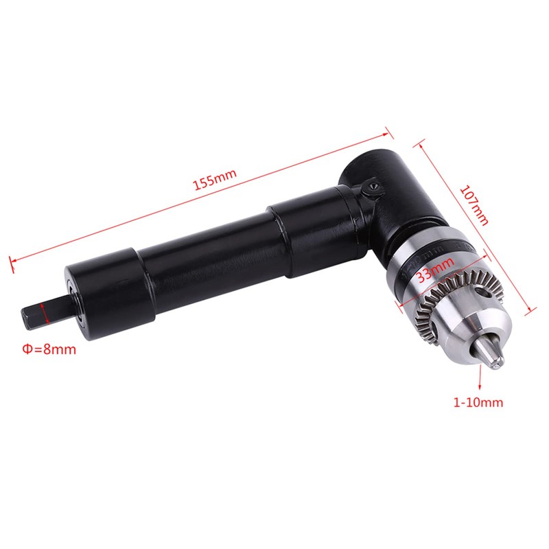 Right Angle 8mm Hex Shank Drill Adapter 90 Degrees Attachment