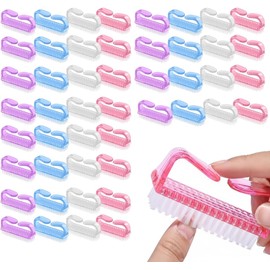 NIAWEA 48pzs Cepillo para Uñas, Cepillo Limpiador de Uñas con Mango Ergonómico, Kit para el Cuidado de Uñas y Pies, Fácil de Usar, para Hombres y Mujeres (4 Colores, 12 Piezas De Cada Uno)