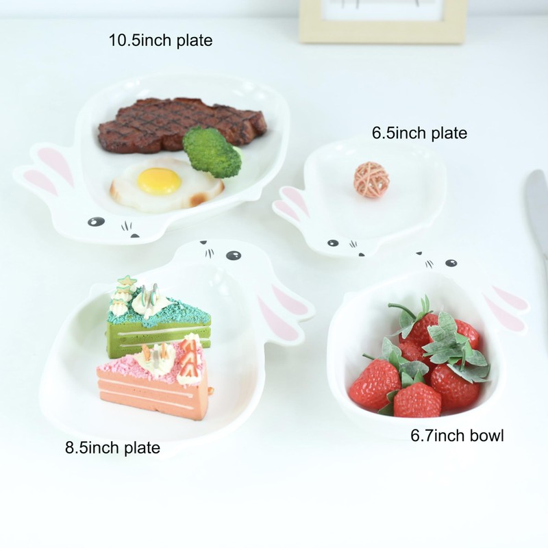 YBK Tech Cute Ceramic Rabbit Bowl for Easter or Daily