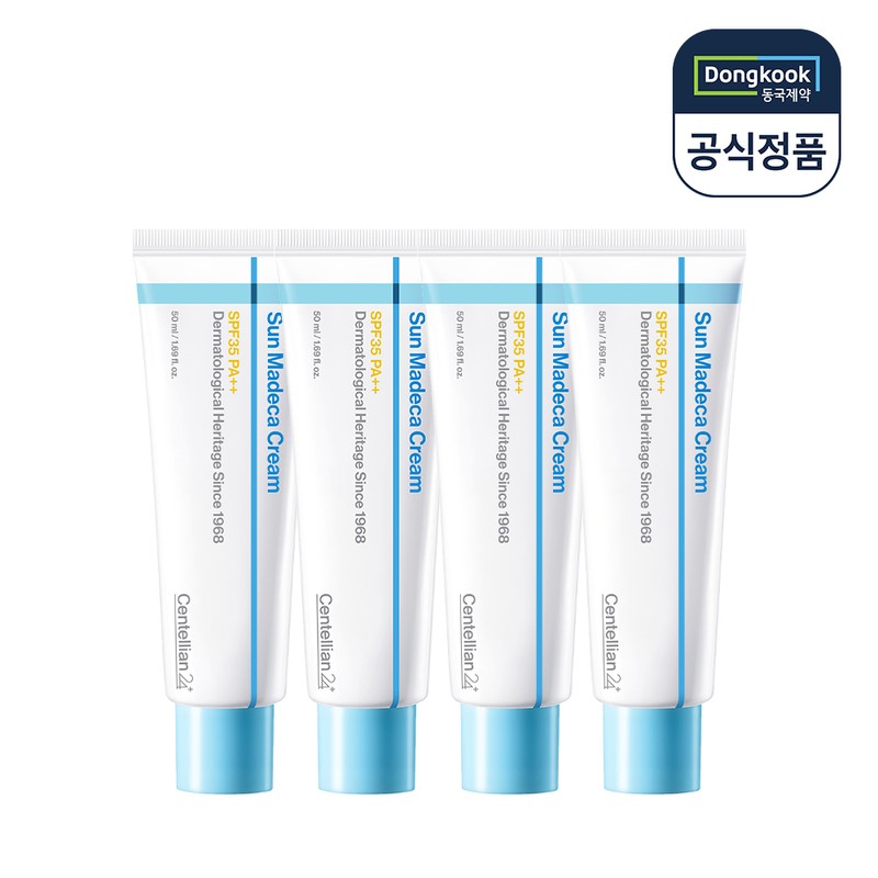 센텔리안24 동국제약 선 마데카 크림 50ml 4개 쿨링자외선차단 선크림 Dongkook