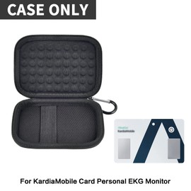 Case Compatible with KardiaMobile Card Personal EKG Monitor. Portable Heart Rate Monitor Card Storage Carrying Bag, Travel Protective Holder Organizer for ECG Monitor Card (Box Only) -Black